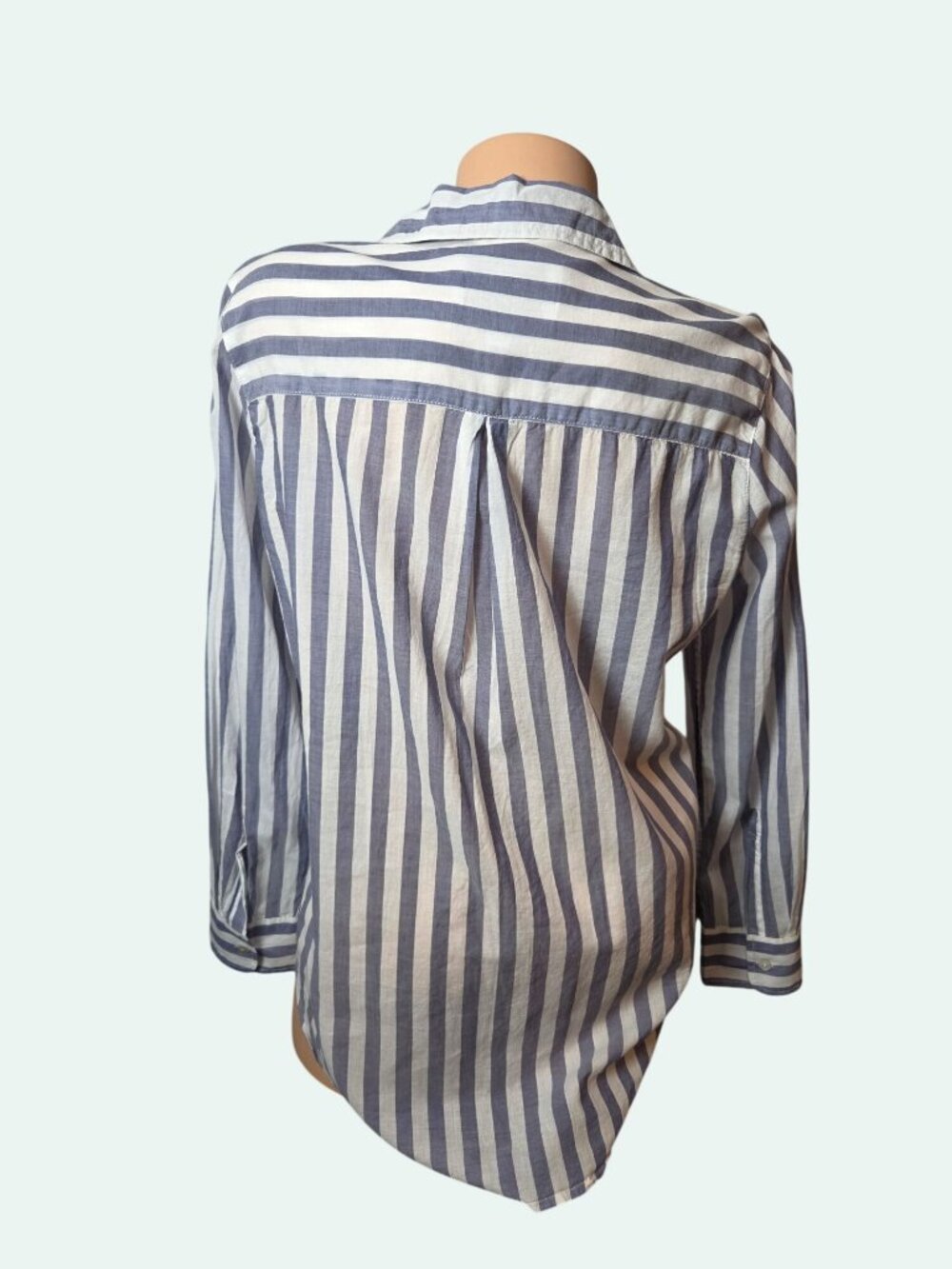 Striped Button-Down Shirt By Lola River - Coastal Grandma, Hampton's Style, (Med - Picture 11 of 12